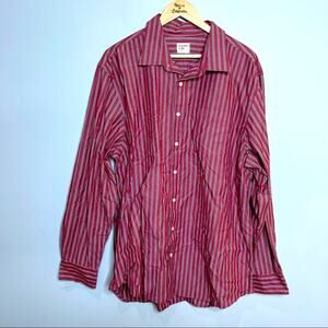 Old Navy Men's Red Stripe Button Up Shirt Size XXL